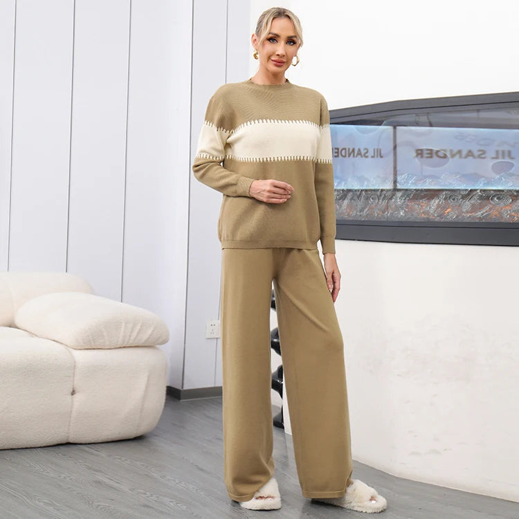 Sophisticated Women’s Winter Sweater & Pants Set