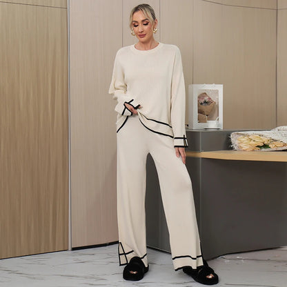 Women’s Vintage-Inspired Winter Sweater & Pants Set