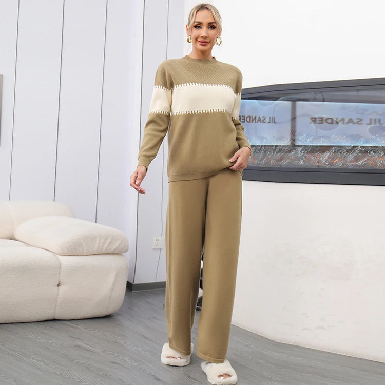 Sophisticated Women’s Winter Sweater & Pants Set