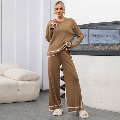 Women’s Vintage-Inspired Winter Sweater & Pants Set