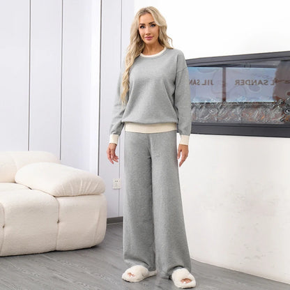 High Waist Vintage Knitted Sweater Set for Women