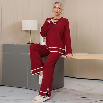 Women’s Vintage-Inspired Winter Sweater & Pants Set