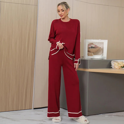 Women’s Vintage-Inspired Winter Sweater & Pants Set