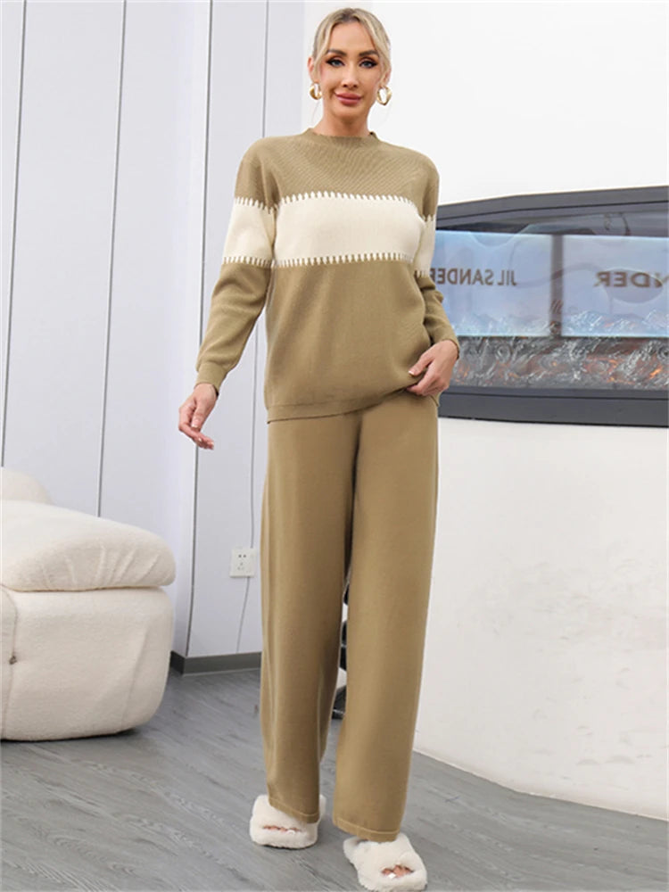 Sophisticated Women’s Winter Sweater & Pants Set