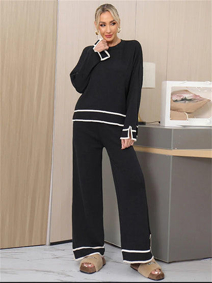 Women’s Vintage-Inspired Winter Sweater & Pants Set