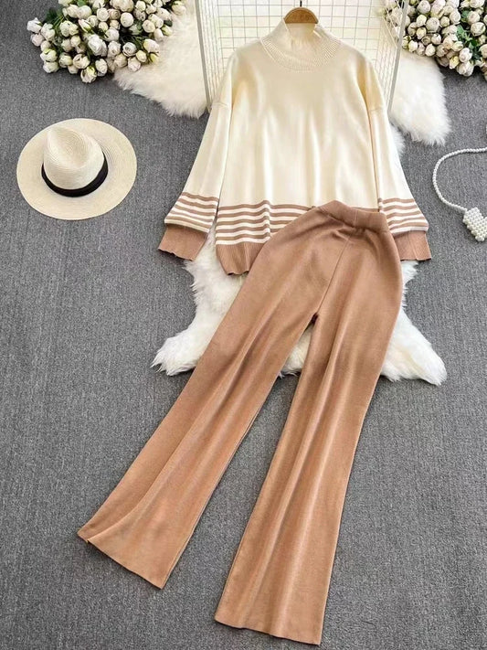 Luxury Women’s Vintage Sweater & Pants Set