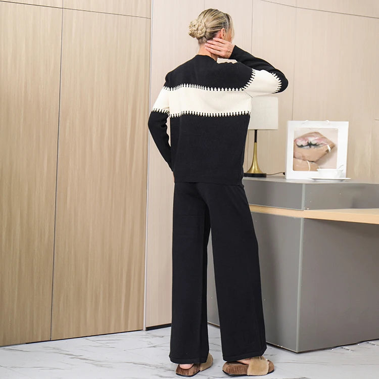 Sophisticated Women’s Winter Sweater & Pants Set