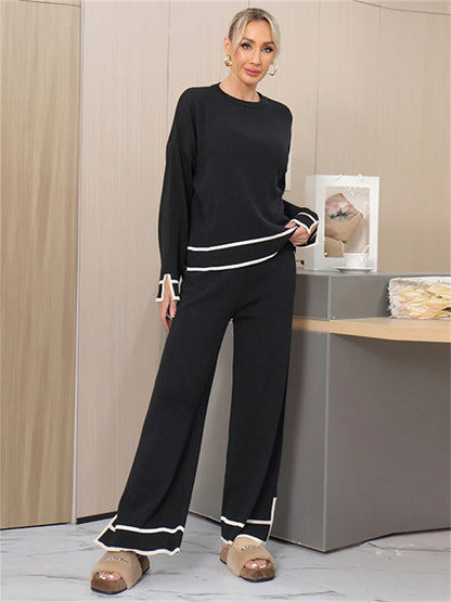 Women’s Vintage-Inspired Winter Sweater & Pants Set